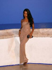 Yess Loren Sequin Knit Strappy Fitted Maxi Dress Ibiza Outfit, Holiday, Spring, Summer, Vacation, Beach Wedding Guest Fall Wedding Guest, Elegant, Birthday, Night Out