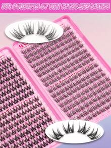32 Rows Of 352 Clustered False Eyelashes, Large Eyelash Book, Fluffy And Natural, Beautiful And Bright False Eyelashes Set - CC - Xem 4