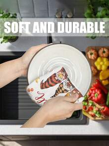 2 Stücke/12 Stücke, Drei-Zwerge-Design, Oversized, geeignet für Herbst/Winter/Frühling/Sommer/Halloween/Weihnachten/Thanksgiving/Valentinstag/Ostern, saisonale Heimdekoration, Feiertags-Heimdekoration, Küchentücher, Geschirrtücher, Küche, Camping, Campingausrüstung, Campingzubehör, Handtücher