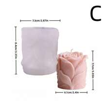 1 Stück wasserförmige Rose Flügel/duftende Rose Sojawachs Form aus Silikon, geeignet für DIY romantische Kerzen, handgemachte Seifen, Hochzeitsdekoration Kerzen, Handwerksausstellungsformen, einfach zu entformen