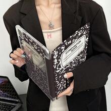 复古作文书图案 - 怀旧与学校风格平板电脑保护套带笔架，兼容 iPad 10.9/10.2/ Air 5th Gen/Pro11/10th/9.7/Air 2/iPad (7th Gen)/ iPad (8th Gen)/iPad Air 4/5/iPad Pro 11/iPad 10th 代 10.9 英寸 2022 智能保护套/iPad Air 13(M3 2025)/iPad Air 11(M3 2025)/iPad Air 11(M3 2025)/iPad 11(A16 2025)，自动睡眠/唤醒功能/时尚平板电脑配件 - 彩色 - 查看 6