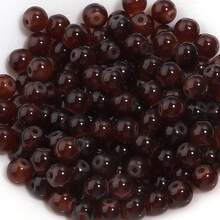 50 piezas de cuentas de vidrio de unicolor clásico de 6 mm para joyería hecha a mano DIY, adecuadas para pulseras, collares y uso diario - Cuentas de color sólido de 6 mm - Ver 17