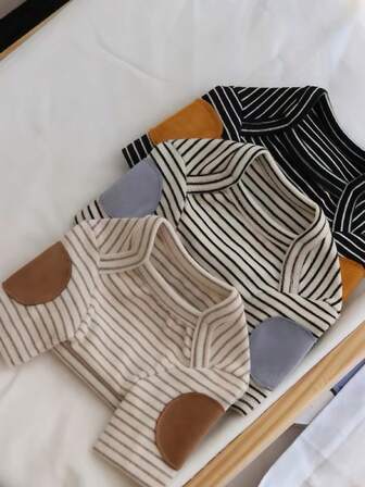 Stripe Shirt For Small Dogs, Soft Stretchy Two-Legged Shirt For Puppy Kitty Cats, Shirt Teacup Chihuahua Yorkie Toy Poodle (Small),Dog Sweatshirt For Small Medium Dogs Cats Fall Pet T-Shirt