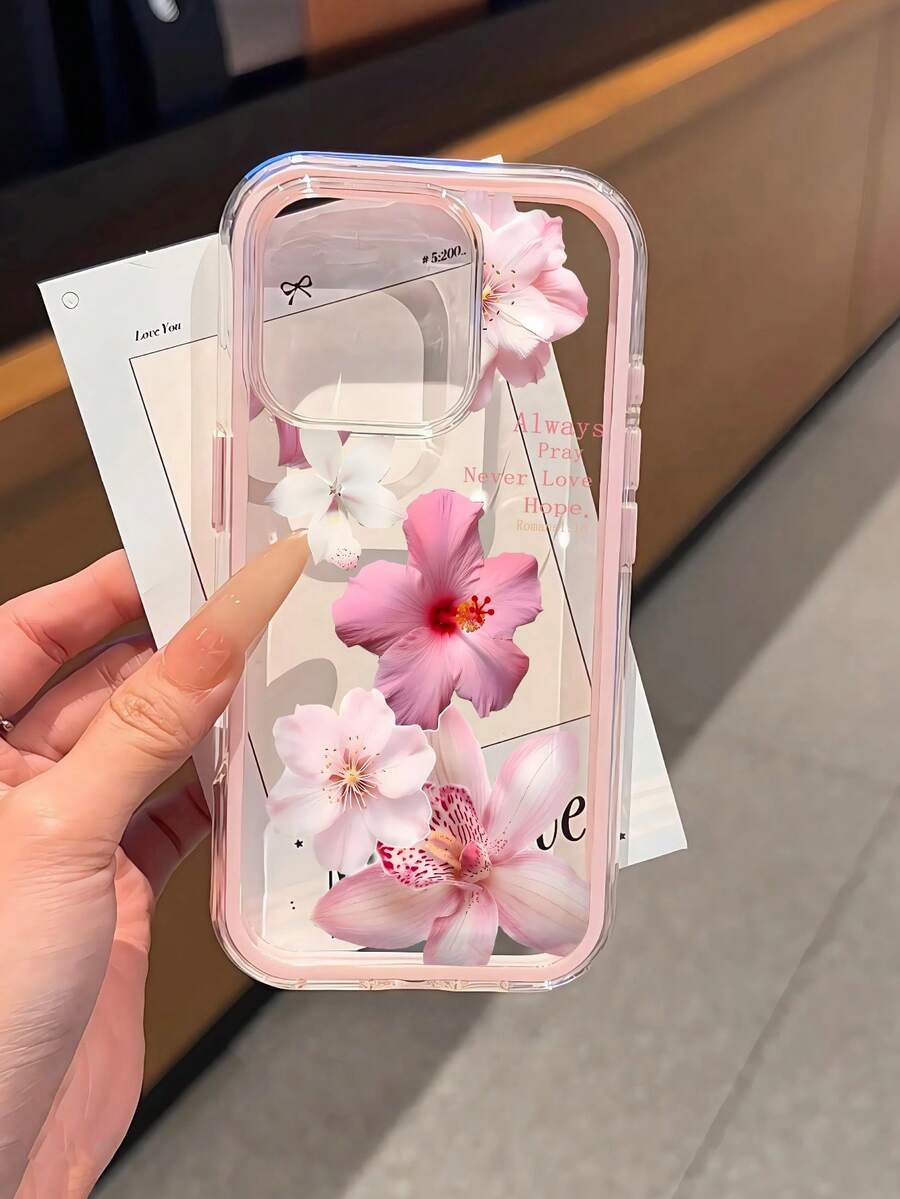 白色粉色花卉图案优雅马蹄莲印花透明保护手机壳，适合女性，兼容 16 Pro/16 Pro Max/16/15 Pro Max/14/14 Pro Max/13/12/12 Pro/11/11 Pro Max/15 Pro/13 Pro/14 Plus，春季复活节礼物