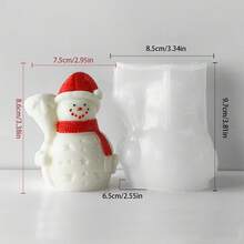 1/3pcs Christmas Snowman Candle Mold DIY Christmas Tree Soap Resin Plaster Christmas Party Decorative Ornaments And Creative Handmade Gifts