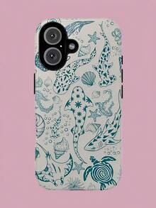 Marine Animal Whale Shark Protective Case Coral Reef Whale Shark Film Cover 2-In-1 Phone Case - Compatible With IPhone17,17Air,17pro,17pro Max, 16, 15, 14ProMax, 13, 13Pro, 13ProMax, 12, 12Pro, 12ProMax, 11, 11Pro, 11Pro And Galaxy S25/S25 Plus/S25 Ultra/S24/S24 Plus/S24 Ultra/S24 FE/S23/ S23+/S23 Ultra/S22/S22+/S22 Ultra/S21/S21+/S21 Ultra/S20 ULTRA/A71/A56/A55/A54/A53/A52/A34/A26/A15/A16/A14/A13/A06Maxand Is A Thoughtful Birthday Gift For Your Girlfriend, Boyfriend And Friends. - Nhiều màu - Xem 4