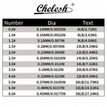 chelesh Línea de pesca monofilamento de nailon Chelesh de 100 m, alta resistencia, buen rendimiento de corte en el agua, múltiples resistencias disponibles, adecuada para pesca de mar, pesca de agua dulce, pesca de carpas, regalo de pesca, manualidades de joyería