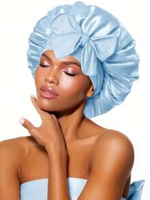 1 Pc Elastic Band Silk Smooth Color Styling Hair Net, Daily Home Hair Care Hair Net, Satin Silk Sleep Cap, With Straps And Headscarf, Suitable For Women And Natural Hair. Double-Layer Hyaluronic Acid-Infused Silk Sleep Cap, With Straps, Suitable For Curly Women And Men. Women's Silk Sleep Cap, Double-Layer Design, With Adjustable Elastic Bands And Silk Bow Hair Bands. Ladies' Elastic Silky Color Styling Hair Net, Daily Home Hair Care Hair Net.