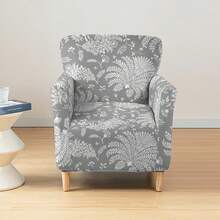 1pc Printed Stretch Five-Piece Chair Cover, Single Seat, Dust-Proof, Suitable For Living Room & Bedroom Sofa, All Seasons - Multicolor - View 12