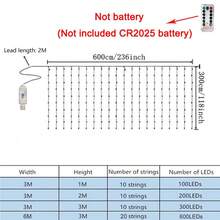 Rideau de fenêtre de Noël avec guirlande lumineuse LED, 8 modes, alimenté par USB, lumières d'ambiance pour la décoration, convient pour la Saint-Valentin, le Nouvel An, le mariage, la chambre à coucher, l'anniversaire, la fête des vacances, la décoration intérieure de la maison Décorations de Noël Décoration de la pièce Hiver