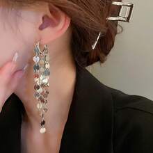 1 Pair Minimalist Elegant Versatile High-Quality Vintage Long Tassel Heart Dangle Earrings