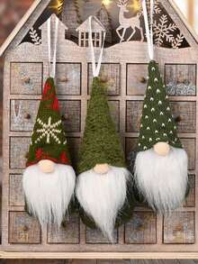 3件森林侏儒圣诞老人迷你娃娃圣诞树挂饰 - 掛件 - 查看 5