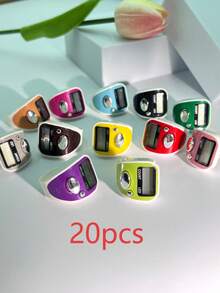 Nuovo contatore elettronico portatile, display LED ad anello elastico, mini contatore manuale, contatore per uso quotidiano di carte e imballaggi