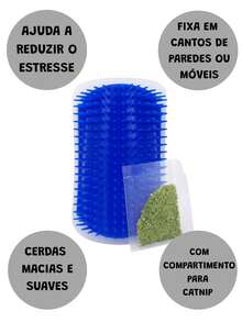 Escova de Parede Massageador com Catnip para Gatos - Multicolorido - Visão 2