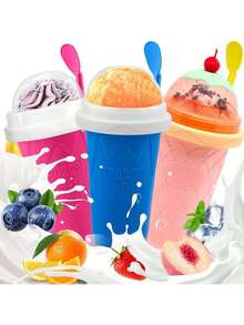 1pc Smoothie Cup, Smoothie Making Mug Frozen Magic Squeeze Smoothie Mug DIY Cooling Mug With Lid And Spoon Make Juice, Milk, Yogurt, Ice Cream Portable For Home, Party, Poolside Creative Gift For Birthdays, Christmas, Graduation - Perfect For Kids, Family, Friends, Colleagues - Smoothie Cup - View 10
