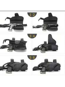 1pc Black Right Leg Holster Pouch, Universal Adjustable Strap Leg Bag For Hunting, Paintball Shooting