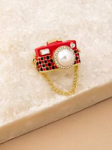 1pc Retro Mini Camera Design Fashion Brooch, Charming And Versatile Accessory - Bags - View 7