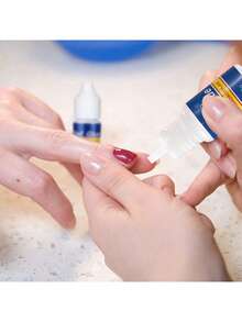 5支装专业美甲胶水，强力粘合剂，速干美甲胶水 - 無色 - 查看 5