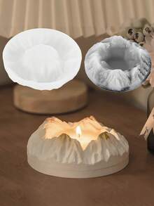 3D Simulated Stone Mountain Peaks, Iceberg Snow Silicone Mold Storage Box Aromatherapy Candle Cup Gypsum Clay Casting Mold Epoxy Resin Drip Glue Ashtray Mold DIY Expansion Stone Mold Home Candle Holder Container Plaster Mold