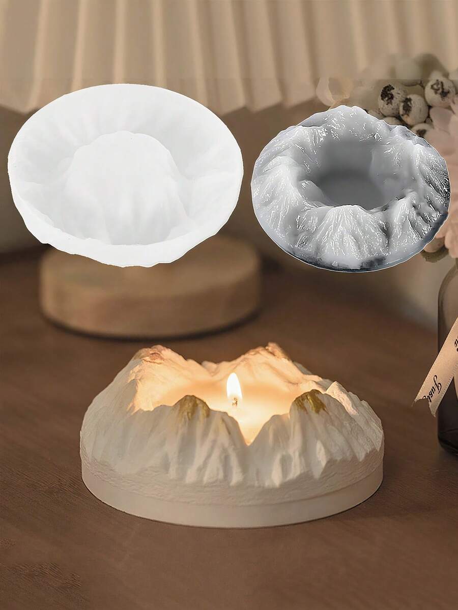 3D Simulated Stone Mountain Peaks, Iceberg Snow Silicone Mold Storage Box Aromatherapy Candle Cup Gypsum Clay Casting Mold Epoxy Resin Drip Glue Ashtray Mold DIY Expansion Stone Mold Home Candle Holder Container Plaster Mold