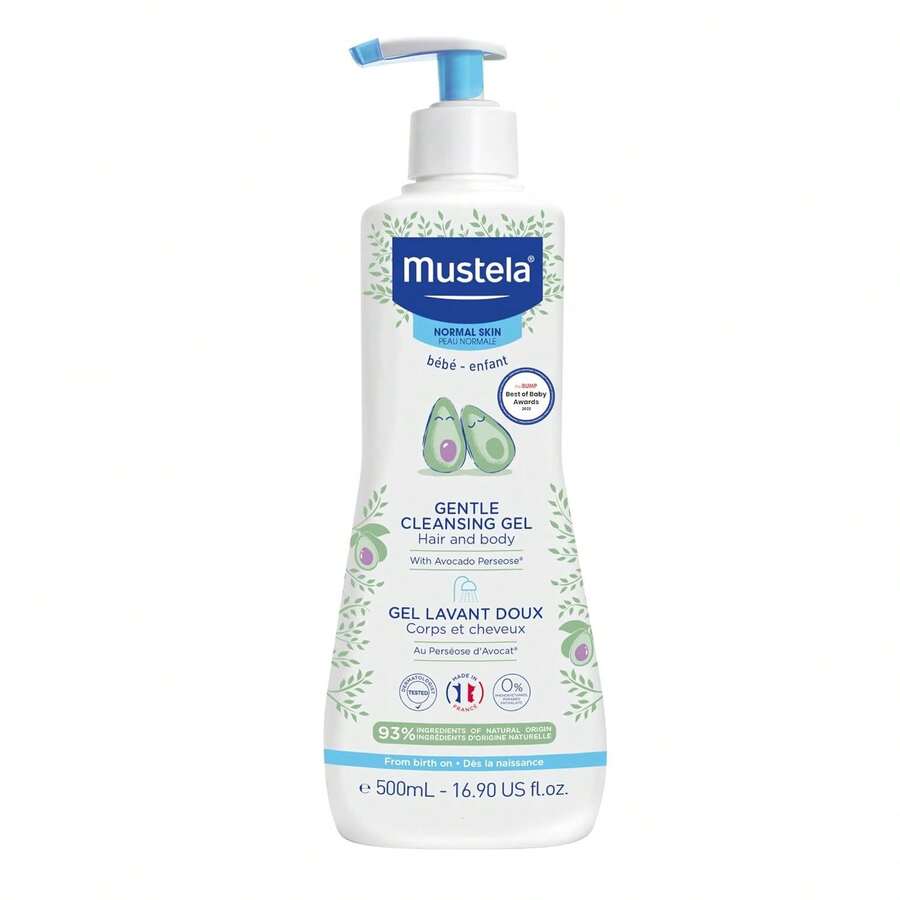 Mustela Gentle Cleansing Gel Baby & Kids Facial Cleanser 16.9oz/500ml Gentle-Non-Irritating Cleanses-And-Nourishes Easy-To-Rinse Soothes-Skin Baby Newborns Birthday Graduation Party Travel Camping Outdoors School Campus Trip Festivals Anniversary Winter Christmas Special Occasions, Party Basic Relaxed Style - Multicolor - View 1