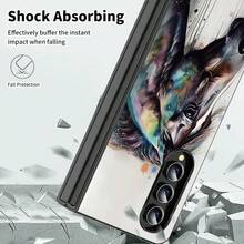 Floral, Animal And Galaxy Print Pattern Foldable Phone Case Compatible With Sam Galaxy Z Flip 3 4 5 6 7 Folding Case Design For Moto Razr 40 50 60 Ultra Cute Phone Case For Girl And Women - 水彩馬 - 查看 5