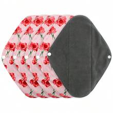 5 PC Reusable Menstrual Pads, Reusable Feminine Sanitary Pads, Washable Overnight Cloth Menstrual Pads, - Multicolor - View 10