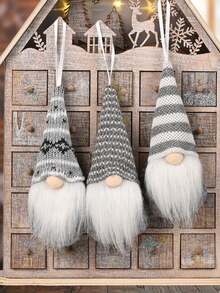 3件森林侏儒圣诞老人迷你娃娃圣诞树挂饰 - 掛件 - 查看 12