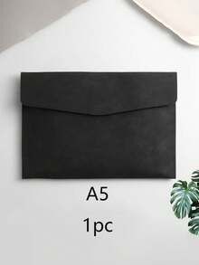 1pc A4/A5 2026 Planner PU Leather Waterproof File Folder, Document Organizer, File Envelope Set, Tablet Sleeve, With Magnetic Snap Closure, Suitable For Home, School, Office, Student Stationery (Brown, Black, Green, Gray, Blue)