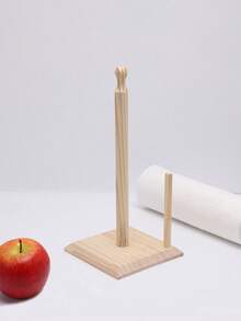 1Pc Wooden Paper Towel Holder,Kitchen Paper Towel Dispenser, Paper Towel Holder Countertop,Bamboo Paper Towel Roll Holder,Napkin Stand On The Desk,Kitchen Towel Rack,Tissue Rack For Kitchen,Dining Room,Restaurant,Plastic Wrap Holder,Table Top Items,Kitchen Storage,Organizer,Standard Roll Holder For Cabinet,Stand With Anti-Skid Base