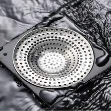 1pc Silicone Drain Plug, Stainless Steel Drain Gasket, Floor Drain Filter, Suitable For Bathroom, Kitchen, Bathtub, Sink, Prevents Hair And Debris Clogging, Drain Cover, Sink Strainer