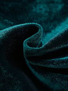 Bộ đồ liền thân nhung cổ vuông tay bồng cho bé gái - màu xanh lá - Xem 7