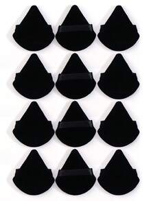 MAANGE 5/12/30pcs Triangle-Shaped Powder Puff,Flocking Powder Puff For Dry Use,Easy Carrying For Travel,Makeup,Cheap,Room Decor,Vanity,Travel,Bedroom,Makeup Accessories,Puff,Makeup Blender,Powder Puff,Makeup Sponge,Cheap,Stocking Stuffers,Makeup,Makeup Tools,Cheap Stuff,Gifts,Gifts For Women,Christmas Gifts - Black - View 4