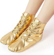 Jazz Shoes For Woman Canvas Dance Boots Split Sole Ballroom Dancing Flat-2025 - 白色 - 查看 6