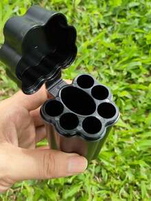 1pc New Integrated Lighter & Cigarette Storage Box, 6-Hole Cigarette Case, Portable Cigarette Box, Cigarette Protective Box, Waterproof & Moisture-Proof, Smoking Accessory, Great Gift For Friends And Family