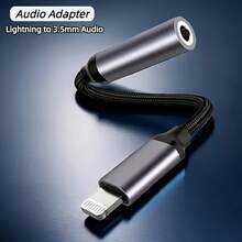 2-in-1 Audio Adapter Kabel, Typ C/Lightning zu 3,5 mm Kopfhörerbuchse Adapter kompatibel mit iPhone 16 Pro Max/16 Pro/16 Plus/16/15, Galaxy S24 S23, Redmi und anderen Smartphones