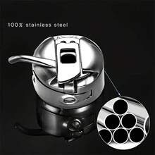 Set Of 4 Or 1 Sewing Machine Bobbin Cases - Universal Silver Grey Bobbins For Domestic Sewing Machines - Durable DIY Needlework Sewing Accessories - Silver - View 3