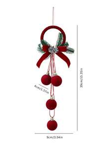 Sino de Natal Nórdico Flocado, Enfeite de Natal, Decoração de Natal, Pendurar na Janela, Cenário DIY, Decoração Pendurada Borgonha, Decoração de Casa, Decorações de Natal, Decoração de Quarto, Decorações de Natal de Inverno, Presentes de Natal para Casa, Decoração de Natal - Borgonha - Ver 17