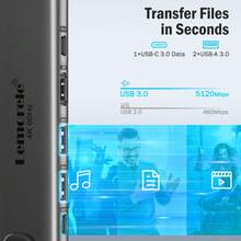 Lemorele TC44 USB-C 6-In-1 Multifunctional Docking Station, Suitable For Display Devices Such As TVs, Monitors, Projectors, Etc. With HDMI Interface. Support The Extension Of Functions For Devices Such As Type C Interface Phones And Computers. Supports Windows/ Systems.