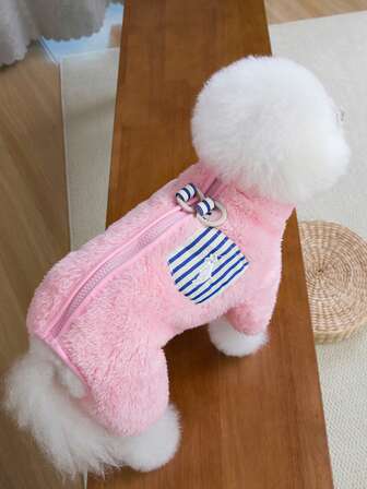 4-Leg Pet Jumpsuit, Thermal Lined Thick Jacket With Pockets For Dogs, Autumn/Winter Pet Clothing