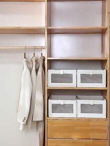 Durable Rectangular Home Storage Box, Visible Storage Bag With Window - Multipurpose Storage Box For Clothes, Socks, Underwear, Toys, Crafts, Books, School Supplies, Snacks