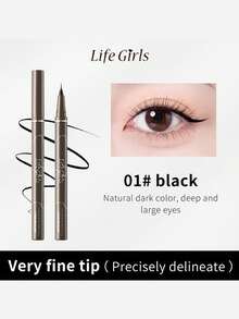 Ultra Fine Eyeliner Waterproof, Sweat-Resistant, Smudge-Proof, Smooth Liquid Eyeliner Pencil Suitable For Beginners,1Count