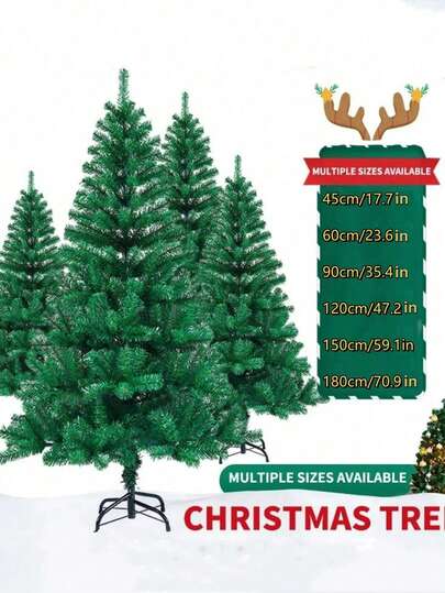 MEHELANY 1 Pieza Árbol de Navidad artificial, Árbol de Navidad verde, Decoraciones navideñas de PVC, Árbol de Navidad artificial, Planta artificial, Árbol de Navidad artificial para decoración del hogar, oficina, fiesta de Año Nuevo, fiesta de Navidad