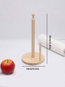 1Pc Wooden Paper Towel Holder,Kitchen Paper Towel Dispenser, Paper Towel Holder Countertop,Bamboo Paper Towel Roll Holder,Napkin Stand On The Desk,Kitchen Towel Rack,Tissue Rack For Kitchen,Dining Room,Restaurant,Plastic Wrap Holder,Table Top Items,Kitchen Storage,Organizer,Standard Roll Holder For Cabinet,Stand With Anti-Skid Base