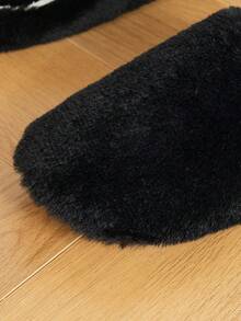 Autumn/Winter New Cute Plush Slippers For Teens, Soft & Comfortable Closed Toe Warm Indoor House Slippers For Boys & Girls