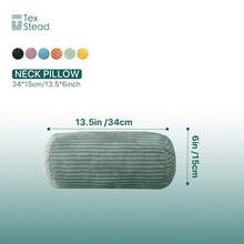 圆柱形抱枕，多功能珊瑚绒抱枕，圆形抱枕，适合睡眠、腿部、背部和瑜伽支撑，是脊椎和颈部的理想支撑，可机洗，适合床和沙发装饰，有6种鲜艳颜色和3种尺寸可供选择。 - 淺綠 - 查看 14