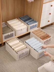 Durable Rectangular Home Storage Box, Visible Storage Bag With Window - Multipurpose Storage Box For Clothes, Socks, Underwear, Toys, Crafts, Books, School Supplies, Snacks