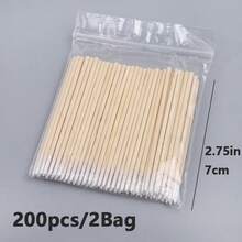 500支/200支/100支/包 一次性木质微型睫毛刷，不掉毛，睫毛嫁接工具和胶水卸除器，迷你化妆刷，眉刷，眼影刷，螺旋刷，赠品 - 彩色 - 查看 13