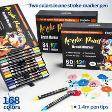 168 Colors Acrylic Markers, Marker Pen Set,Perfect For Painting, Illustrations, Handcrafted Art,School Back-To-School Season For Coloring Books And Other DIY Projects,Suitable For Paper, Fabric, Wood, Rocks, Plastic, Glass, Ceramics, Pumpkins, Etc., Acrylic Paint Marker Pens For Students And Adults, Easter,Thanksgiving, Halloween, Christmas Gifts Back To School