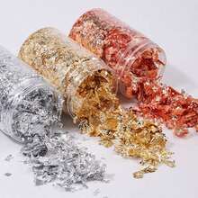 2g/5g/10g Gold Foil Confetti Decorations, Suitable For Candle Painting, DIY Crafts, Party Decor, For Decorative Use Only, Not Edible - Multicolor - View 2